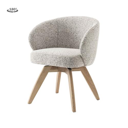 Brescia Armlehnenstuhl / Drehstuhl fabric beige white