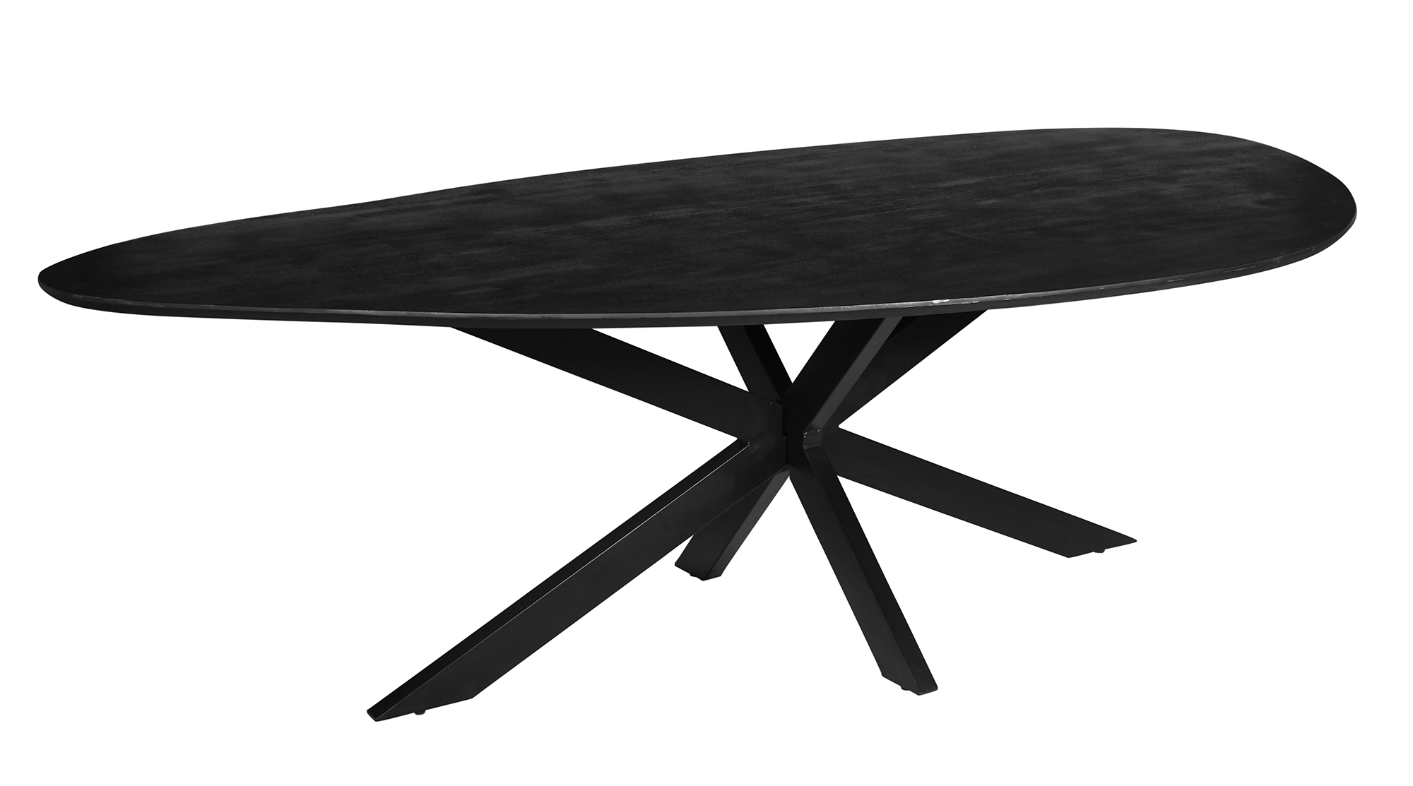 Esstisch / Sofatisch Organisch Black 160x90x78 (h) cm