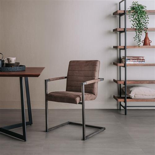 Rocca Armlehnenstuhl / Schwingstuhl Bull brown