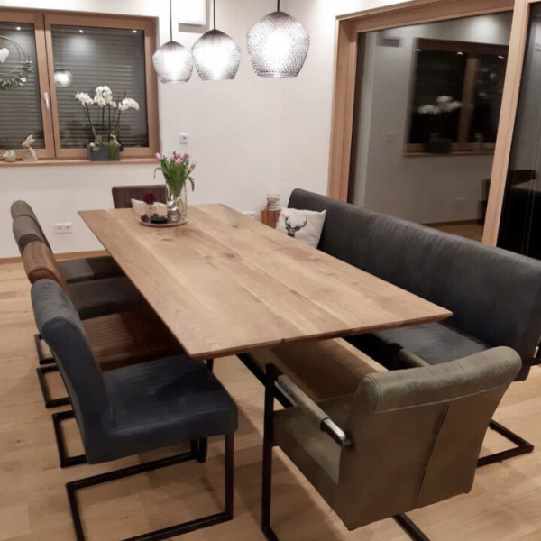Esstisch Eiche Natural Oak Schweizer Kante